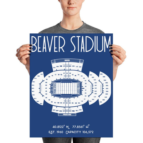 Penn State Beaver Stadium Poster Print - Stadium Prints