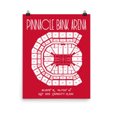 Nebraska Basketball Pinnacle Bank Arena - Stadium Prints