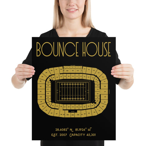 Central Florida Football Bounce House Stadium Poster Print - Stadium Prints