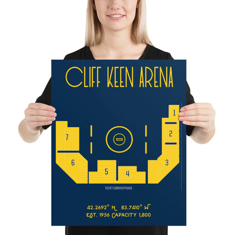 Michigan Wrestling Cliff Keen Arena - Stadium Prints