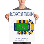 Montana State Football Bobcat Stadium poster print - Stadium Prints