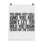 Notorious BIG / Juicy Lyric Art Print | You Know Very Well Who You Are. Reach For The Stars - Stadium Prints