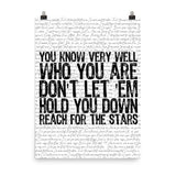 Notorious BIG / Juicy Lyric Art Print | You Know Very Well Who You Are. Reach For The Stars - Stadium Prints