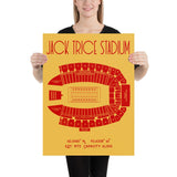 Iowa State Football Jack Trice Stadium Poster print - Stadium Prints