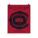 Atlanta Falcons Mercedez-Benz Stadium Poster Print - Stadium Prints