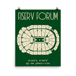 Milwaukee Bucks Fiserv Forum Stadium Poster Print - Stadium Prints