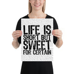 Life Is Short but Sweet For Certain - Dave Matthews Band Two Step | Music Lyric Art Print - Stadium Prints