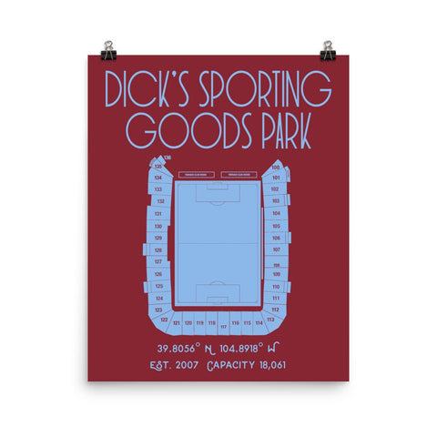 Colorado Rapids Soccer Dick's Sporting Goods Park - Stadium Prints