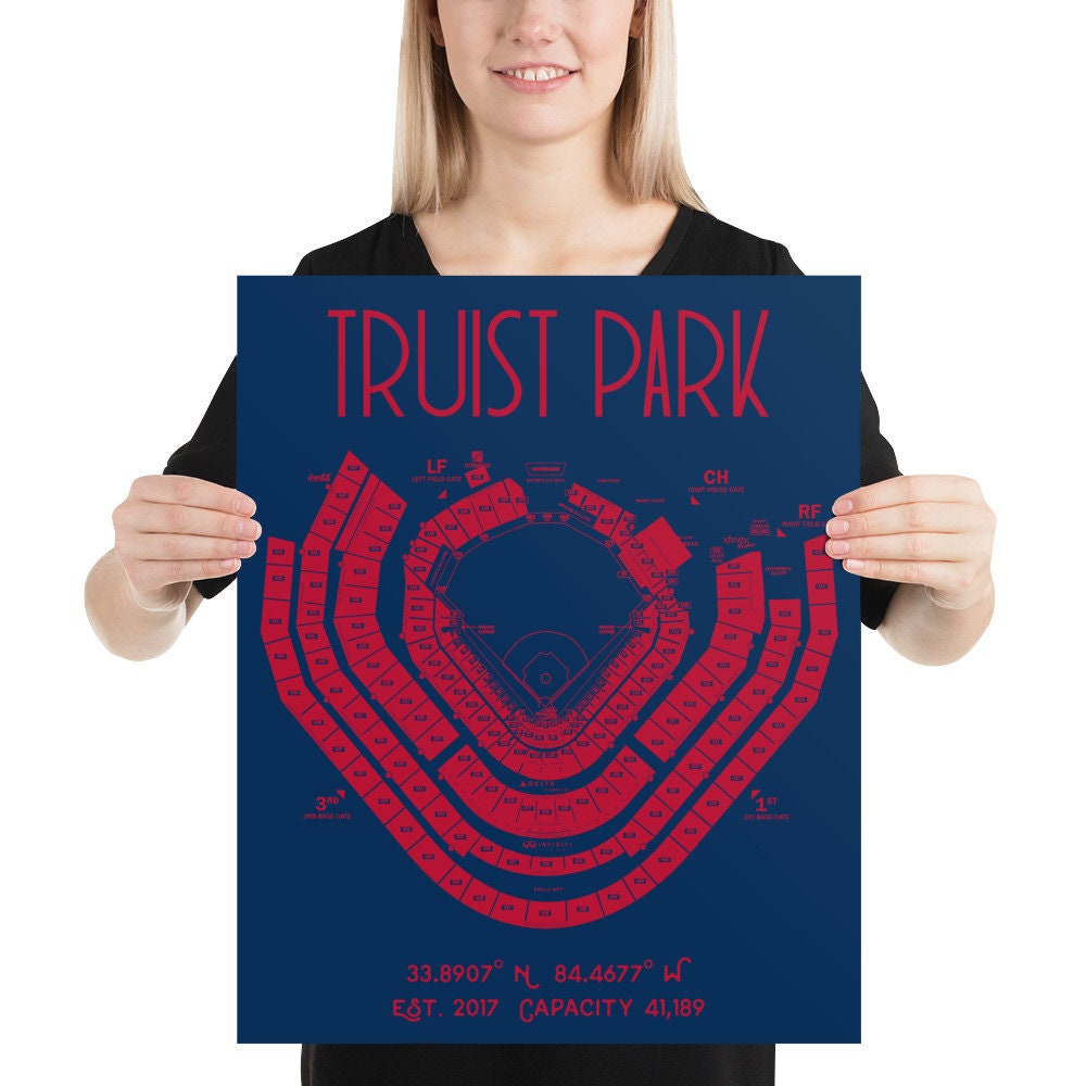 Truist Park Stadium Unframed Poster, Atlanta Braves Baseball