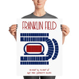 Pennsylvania Football Franklin Field Stadium Poster Print - Stadium Prints