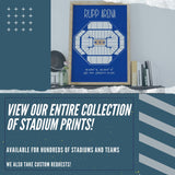 Kansas Basketball Allen Fieldhouse Stadium Poster Print - Stadium Prints