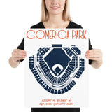 Detroit Tigers Comerica Park Stadium Poster Print - Stadium Prints