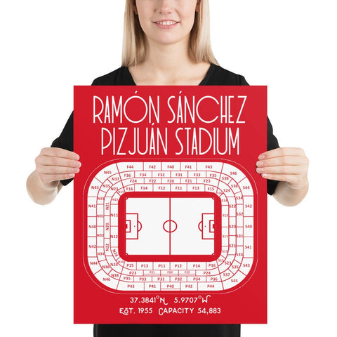 Sevilla Ramon Sanches Pizjuan Stadium Poster Print - Stadium Prints