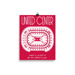 Chicago Bulls United Center Stadium Poster Print - Stadium Prints