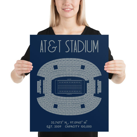 Dallas Cowboys AT&T Stadium Poster Print - Stadium Prints