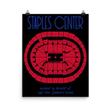 Los Angeles Clippers Staples Center Stadium Poster Print - Stadium Prints