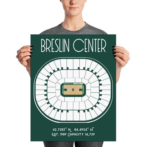 Michigan State University Basketball Breslin Center Poster - Stadium Prints
