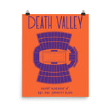 Clemson University Football Death Valley Stadium Poster Print - Stadium Prints