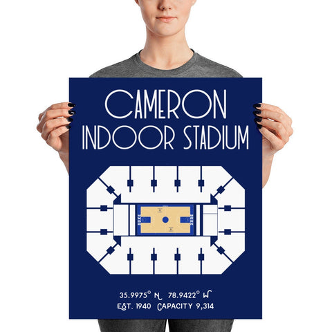 Duke University Basketball Cameron Indoor Stadium Poster - Stadium Prints