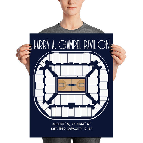 Connecticut Basketball UCONN Harry A Gampel Pavillion - Stadium Prints