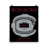 Atlanta Falcons Mercedez-Benz Stadium Poster Print - Stadium Prints