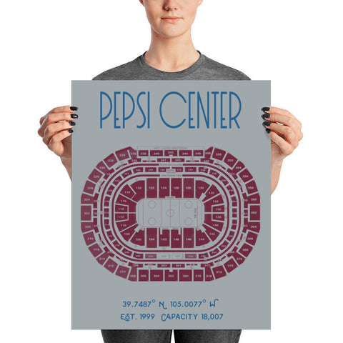 Colorado Avalanche Pepsi Center Stadium Poster Print - Stadium Prints