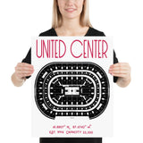 Chicago Bulls United Center Stadium Poster Print - Stadium Prints