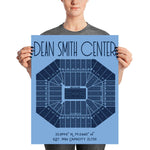 UNC (North Carolina) Dean Smith Center Basketball Stadium Poster - Stadium Prints