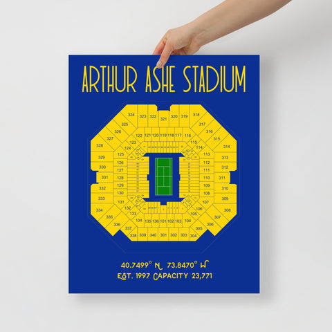 Arther Ashe Tennis Stadium Poster | New York City, NY - Stadium Prints