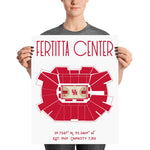 Houston Basketball Fertitta Center Stadium Poster Print - Stadium Prints