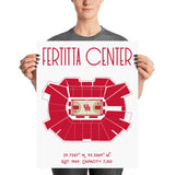 Houston Basketball Fertitta Center Stadium Poster Print - Stadium Prints