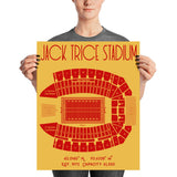 Iowa State Football Jack Trice Stadium Poster print - Stadium Prints