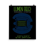 Seattle Seahawks Lumen Field Field Stadium Poster - Stadium Prints