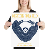 Milwaukee Brewers American Family Field Stadium Print Poster - Stadium Prints