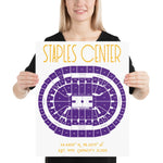 Los Angeles Lakers Staples Center Stadium Poster Print - Stadium Prints
