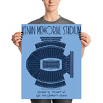 North Carolina UNC Football Kenan Memorial Stadium Poster Print - Stadium Prints