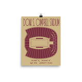 Florida State Football Doak Campbell Stadium Poster Print - Stadium Prints