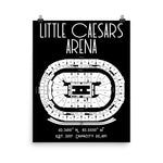 Detroit Pistons Little Caesars Arena stadium Poster Print - Stadium Prints