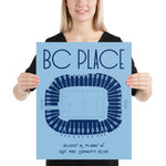 Vancouver Whitecaps BC Place Stadium Poster Print - Stadium Prints