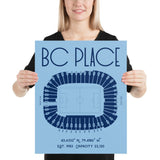 Vancouver Whitecaps BC Place Stadium Poster Print - Stadium Prints