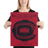 Atlanta Falcons Mercedez-Benz Stadium Poster Print - Stadium Prints