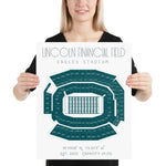 Philadelphia Eagles Lincoln Financial Stadium Poster Print - Stadium Prints