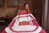 Pro Football Stadium Fleece Blankets - Stadium Prints