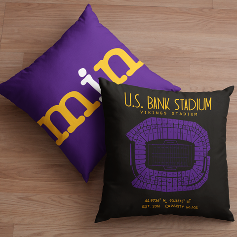 Minnesota Vikings Football Stadium & City Pillows - Stadium Prints